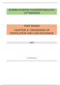 NORRIS PORTHS PATHOPHYSIOLOGY 10TH EDITION   TEST BANKS CHAPTER 31 DISORDERS OF VENTILATION AND GAS EXCHANGE