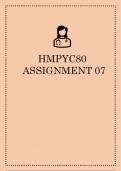 HMPYC80 - Assignment 7 - 2024 (All possible MCQ’s)