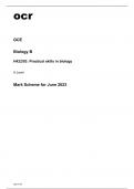 ocr A Level Biology B H422/03 June2023 Question Paper and Mark Scheme.