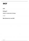 ocr A Level Biology B H422-01 June2023 Mark Scheme.