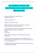 NCC WOMEN'S HEALTH CARE PRACTITIONER 2023 COMPLETE EXAM NEW SOLUTION