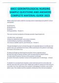 ANCC GERONTOLOGICAL NURSING COMBINATION OF EXAM SAMPLES  WITH ACTUAL PRACTICE QUESTIONS AND ANSWERS 