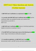 ASNT level 3 Basic Questions and Answers (Verified Answers)