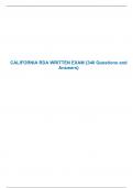 CALIFORNIA RDA WRITTEN EXAM {340 Questions and Answers}