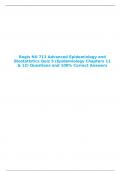 Regis NU 713 Advanced Epidemiology and Biostatistics Quiz 5 (Epidemiology Chapters 11 & 12) Questions and 100% Correct Answers