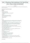 Lab 1-Pipetting-Electrophoresis Gel-Benchling 2023 FINAL EXAM EXPERIMENT