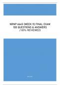 NRNP 6645 (WEEK 11) FINAL EXAM | 100 QUESTIONS & ANSWERS (SCORED A+) | BEST 2022 