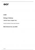 ocr GCSE Biology A Gateway J247-03 June2023 Mark Scheme.