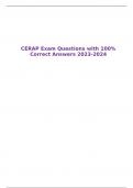 CERAP Exam Questions with 100% Correct Answers 2023-2024