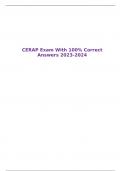 CERAP Exam With 100% Correct Answers 2023-2024