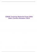 CERAP Training Material Exam With 100% Correct Answers 2023