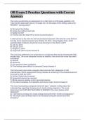 OB Exam 1 Questions with Correct Answers (100% Accurate) Latest 2023