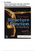 TEST BANK for Structure and Function of the Body 16th Edition Patton ISBN: 9780323597791. Test Bank. All 22 Chapters.