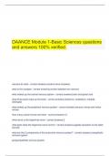    DAANCE Module 1-Basic Sciences questions and answers 100% verified.