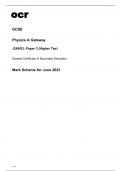 ocr GCSE Physics A Gateway J249-03 June2023 Mark Scheme.