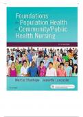 FOUNDATIONS FOR POPULATION HEALTH IN COMMUNITY  /PUBLIC HEALTH NURSING 5TH EDITION BY MARCIA STANHOPE  ET AL TEST BANK CHAPTER 1-32 (ISBN 9780323443838)