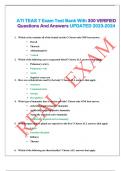 ATI TEAS 7 PRACTICE EXAM WITH THE BEST EXPLAINED QUESTIONS AND ANSWERS (GUARANTEED A+)