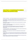   Unit 2 Part 2 - Constitutional Foundations answers and questions 2023.