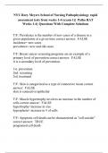 NYU Rory Meyers School of Nursing Pathophysiology rapid assessment tests from weeks 1-4 (exam 1){ Patho RAT Weeks 1-4} Questions With Complete Solutions