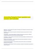   Accounting Peregrine Exam questions and answers well illustrated.