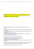  WEB WOC Seminars: Quiz Questions with complete solutions 2023.