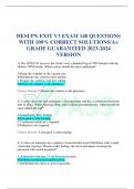 HESI PN EXIT V3 EXAM 140 QUESTIONS  WITH 100% CORRECT SOLUTIONS/A+  GRADE GUARANTEED 2023-2024  VERSION 