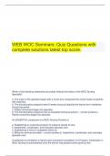  WEB WOC Seminars: Quiz Questions with complete solutions latest top score.