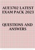 AUE3702 LATEST EXAM PACK  2023