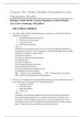 Chapter 01: Public Health Foundations and Population Health Test Bank  Stanhope: Public Health Nursing: Population-Centered Health Care in the Community, 10th Edition