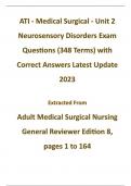 Med. Surg- Neurosensory:/ ATI Learning System RN 3.0 Med-Surg Neurosensory Dynamic & More in one