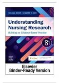 TEST BANK FOR UNDERSTANDING NURSING RESEARCH - 8TH EDITION BY SUSAN K GROVE & JENNIFER R GRAY