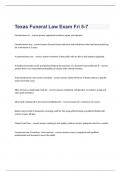 Texas Funeral Law Exam Fri 5-7 questions and answ