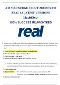 ATI MED SURGE PROCTORED EXAM REAL 13 LATEST VERSIONS GRADEDA+ 100% SUCCESS GUARENTEED