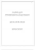 NURS 615 PHARMACOLOGY EXAM QNS AND ANS 20232024.