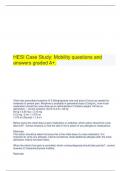  HESI Case Study: Mobility questions and answers graded A+.