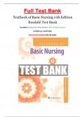 Textbook of Basic Nursing 11th Edition Rosdahl Test Bank