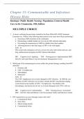 Chapter 15: Communicable and Infectious Disease Risks Stanhope: Public Health Nursing: Population-Centered Health Care In The Community, 10th Edition