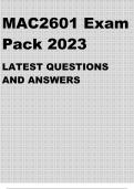 MAC2601 EXAM PACK