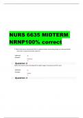 NURS 6635 MIDTERM NRNP100% correct