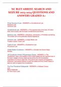 NC BLET ARREST, SEARCH AND SEIZURE 2023-2024 QUESTIONS AND ANSWERS GRADED A+