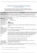 NU 673 UNIT 11 Initial Psychiatric Interview/SOAP Note Template