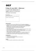 ocr A Level Further Mathematics A Y545/01 Question Paper June2023.