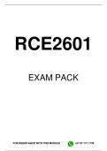 RCE2601 EXAM PACK 2024