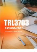 TRL3703 Assignment 1 2024