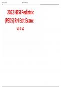 2023  HESI Pediatric(PEDS) RN Exit Exam:V1 & V2