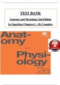 Test Bank For Anatomy and Physiology 2nd Edition by OpenStax, ISBN: 9781711494067, All 28 Chapters Covered, Verified Latest Edition