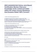 2023 AAAAI/ACAAI Online Joint Board Certification Review (Test your knowledge of the content provided within the online course) Questions And Answers Rated 100% Correct!!