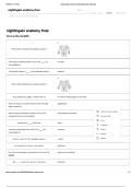 nightingale anatomy final questions and answers graded A+