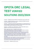 OPOTA ORC LEGAL TEST VERIFIED  SOLUTIONS 2023/2024