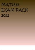 MAT1512 EXAM PACK 2023